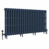 Classic  745 x 1398mm Farrow & Ball Hague Blue Triple Column Cast Iron Radiator - 22 Sections