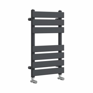 Juva 650 x 400mm Sand Grey Flat Panel Heated Towel Rail