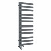 Kongsberg 1200 x 450mm Dual Fuel Anthracite Thermostatic Touch Control Electric Heated Towel Rail