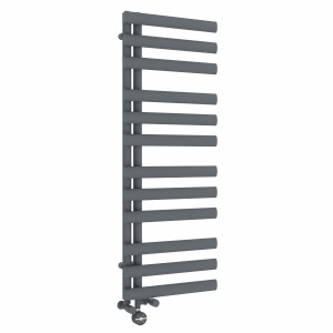 Kongsberg 1200 x 450mm Dual Fuel Anthracite Thermostatic Touch Control Electric Heated Towel Rail