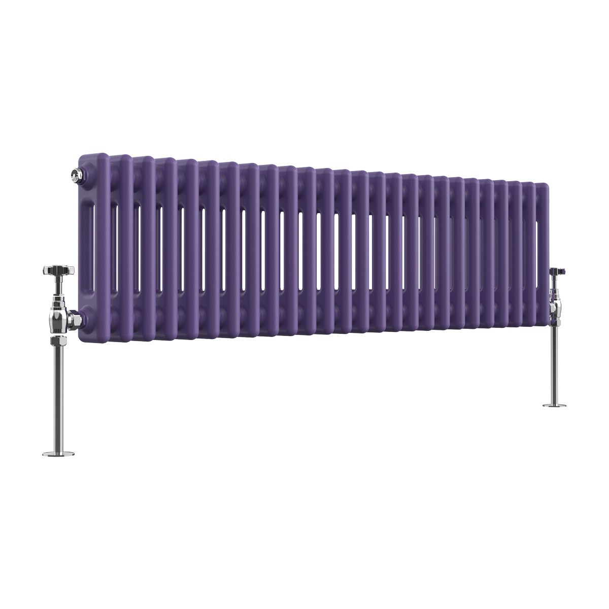 Bern 300 x 1190mm Elegant Purple Double Column Horizontal Traditional Radiator