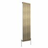 Karlstad 1600 x 410mm Black Gold Single Vertical Flat Panel Designer Radiator