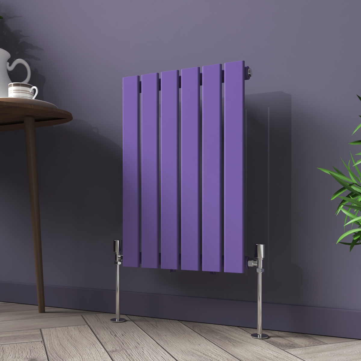 Karlstad 600 x 410mm Elegant Purple Single Horizontal Flat Panel Designer Radiator