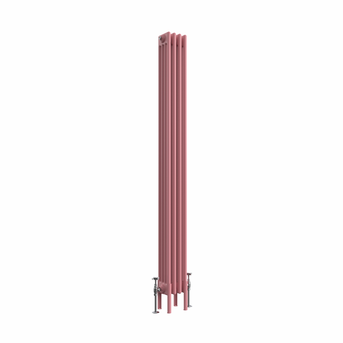 Bern 1800 x 200mm Rose Pink Four Column Vertical Traditional Radiator