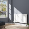Karlstad 600 x 1158mm White Flat Panel Horizontal Wifi Electric Radiator - 1000W