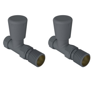 15mm Straight Manual Radiator Valves - Anthracite