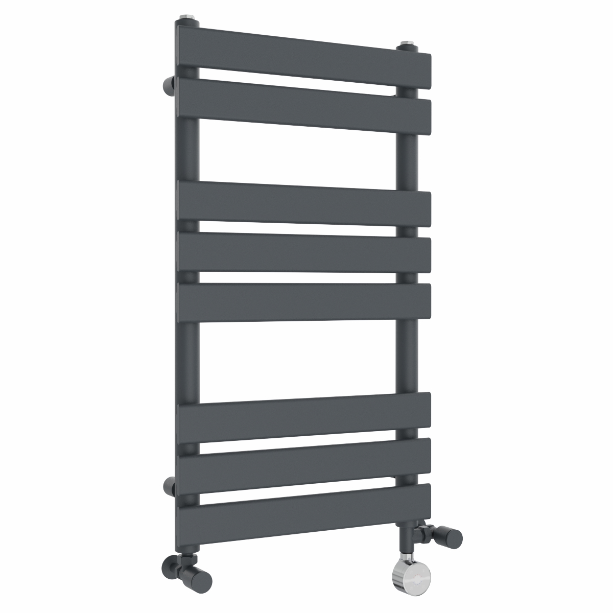 Juva 800 x 450mm Dual Fuel Sand Grey Flat Panel Thermostatic Touch Control Electric Heated Towel Rail