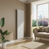 Lulea 1800 x 550mm White Single Vertical Flat Panel Designer Radiator