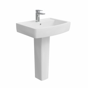 Boston 600mm 1TH Basin with Full Pedestal
