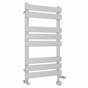 Juva 800 x 450mm Dual Fuel Chrome Flat Panel Thermostatic Touch Control Electric Heated Towel Rail