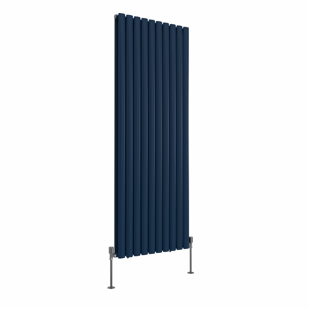Norden 1600 x 591mm Sapphire Blue Double Vertical Oval Column Designer Radiator