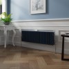 Bern 300 x 1010mm Sapphire Blue Triple Column Horizontal Traditional Radiator