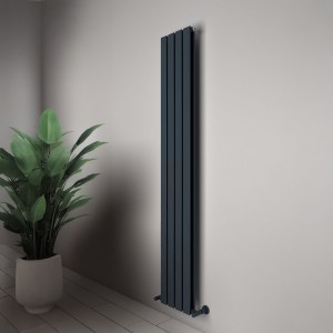 Carisa Plata Double 1800 x 280mm Anthracite Designer Aluminium Radiator