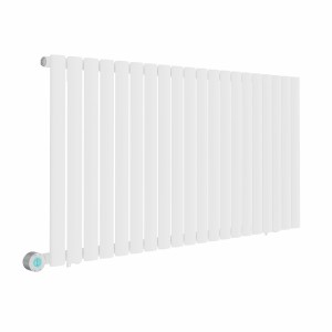 Norden 600 x 1181mm White Horizontal Oval Tube Wifi Electric Radiator - 1000W