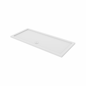 Essentials Anti-Slip 1700 x 900mm Rectangle Stone Shower Tray White