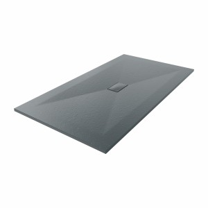 Terra - 1800x1000mm Slate Effect Rectangle Shower Tray Anthracite