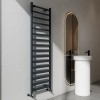 Carisa Lara L 1600 x 485mm Anthracite Designer Aluminium Towel Rail