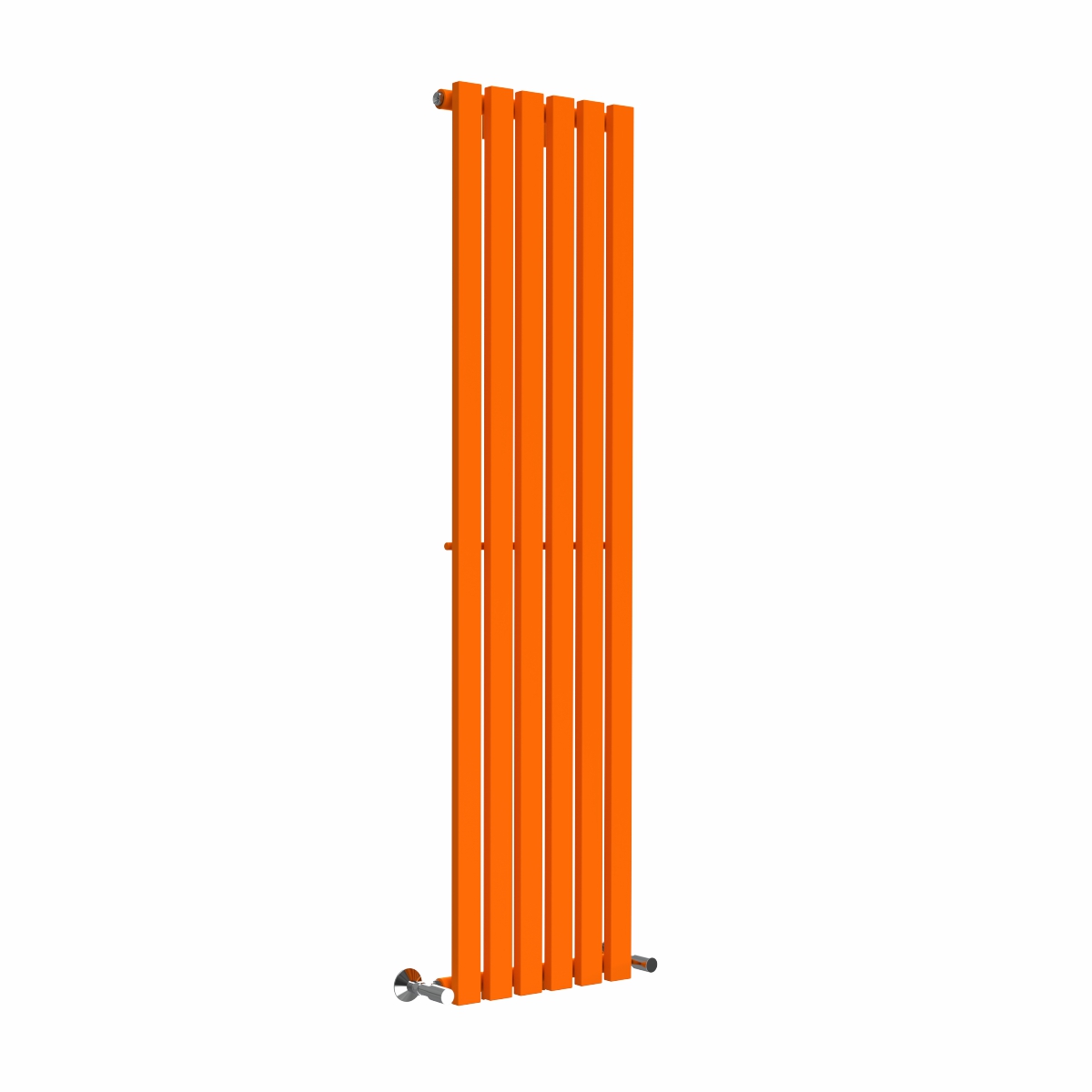 Lulea 1600 x 410mm Bright Orange Single Flat Panel Vertical Designer Radiator