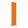 Lulea 1600 x 410mm Bright Orange Single Flat Panel Vertical Designer Radiator
