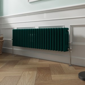 Bern 300 x 1190mm Blue Green Triple Horizontal Column Radiator