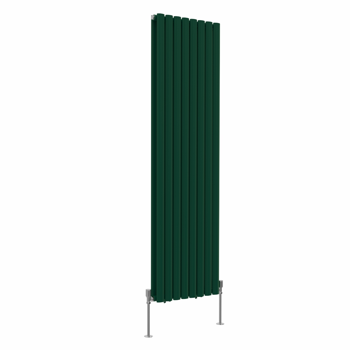 Norden 1600 x 473mm Moss Green Double Oval Column Vertical Designer Radiator