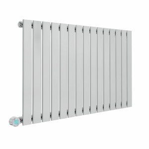 Karlstad 600 x 1022mm Chrome Flat Panel Horizontal Wifi Electric Radiator - 1000W