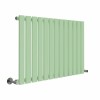 Lulea 600 x 900mm Pastel Green Single Flat Panel Horizontal Designer Radiator