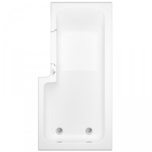 Marsden 1700mm Left Hand Easy Access L Shape Walk In Shower Bath with Screen