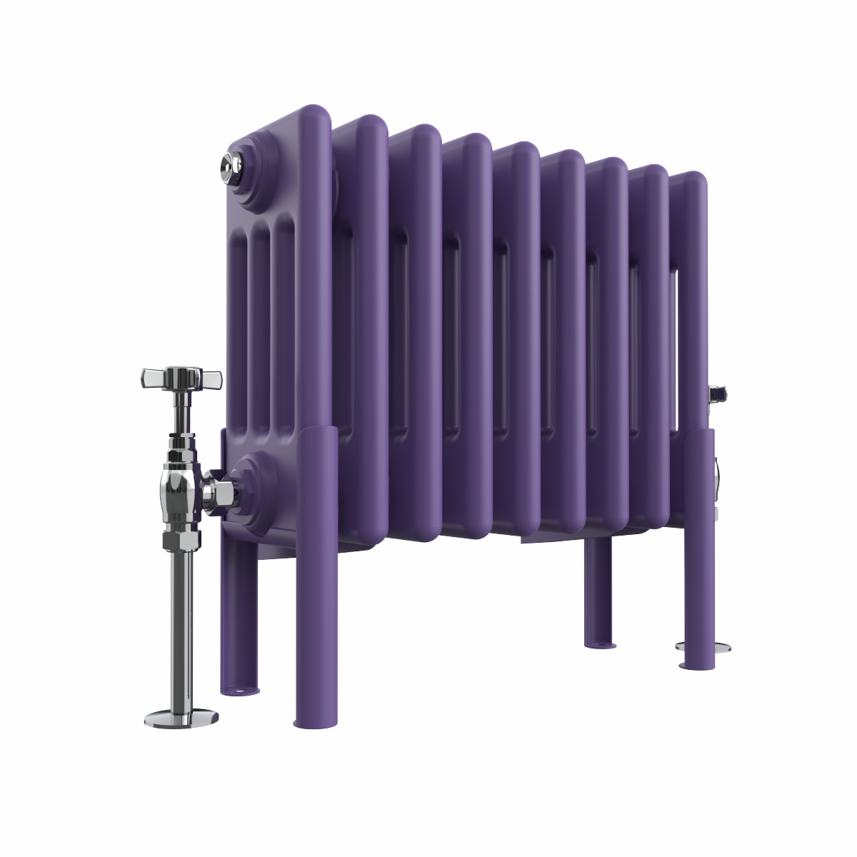 Bern 300 x 425mm Elegant Purple Four Column Horizontal Traditional Radiator