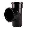 Soil Push Fit 110mm Double Socket 90 Degree Tee Black