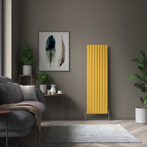 Karlstad 1800 x 546mm Zinc Yellow Single Vertical Flat Panel Designer Radiator