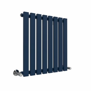 Lulea 600 x 550mm Sapphire Blue Single Horizontal Flat Panel Designer Radiator