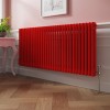 Bern 600 x 1460mm Traditional Signal Red Double Horizontal Column Radiator