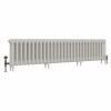 Classic  450 x 1832mm Porcelain White Triple Column Cast Iron Radiator - 29 Sections