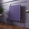Norden 600 x 591mm Elegant Purple Single Horizontal Oval Column Designer Radiator