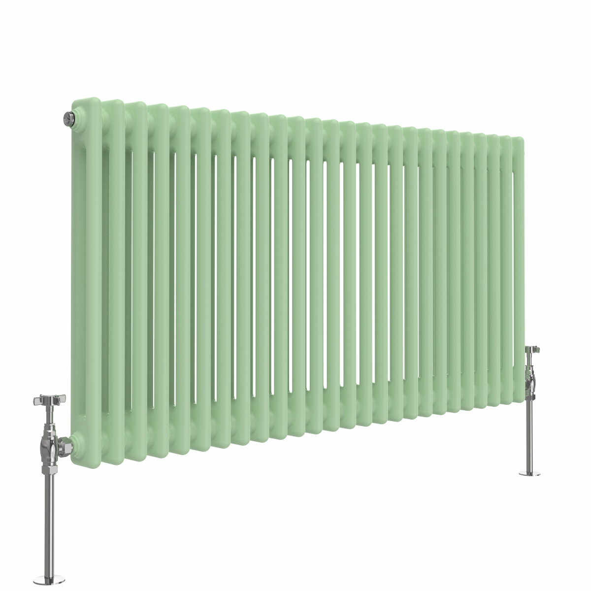 Bern 600 x 1190mm Pastel Green Double Horizontal Column Radiator