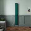 Norden 1800 x 237mm Blue Green Single Oval Column Vertical Designer Radiator