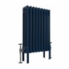 Bern 600 x 425mm Sapphire Blue Four Column Horizontal Traditional Radiator