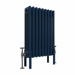 Bern 600 x 425mm Sapphire Blue Four Column Horizontal Traditional Radiator
