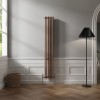 Bern 1800 x 290mm Black Copper Triple Column Vertical Traditional Radiator