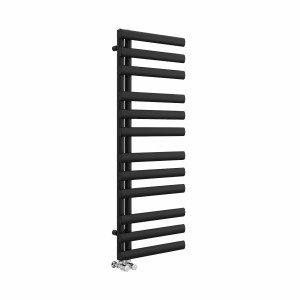 Kongsberg 1200 x 450 Designer Towel Radiator - Black