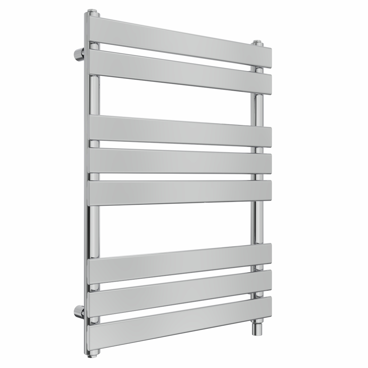 Juva 800 x 600mm Chrome Flat Panel Simple Electric Heated Towel Rail