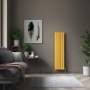 Karlstad 1600 x 410mm Zinc Yellow Double Vertical Flat Panel Designer Radiator
