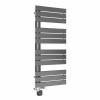 Kristiansund 1126 x 500mm Dual Fuel Gunmetal Thermostatic Touch Control Wifi Electric Heated Towel Rail