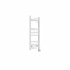 Fjord 1000 x 400mm Curved White Thermostatic Touch Control Electric Heated Towel Rail