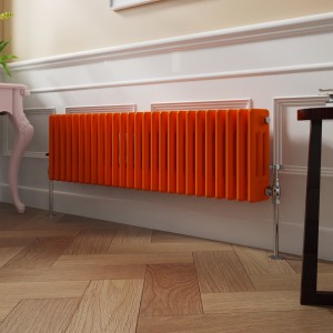 Bern 300 x 1190mm Bright Orange Triple Horizontal Column Radiator