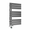 Kristiansund 824 x 500mm Dual Fuel Gunmetal Thermostatic Touch Control Electric Heated Towel Rail