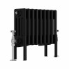 Bern - Traditional Black Horizontal Four Column Radiator - Choice of Size