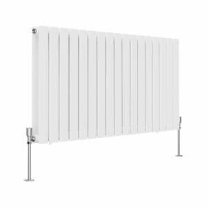 Karlstad 600 x 1158mm White Double Horizontal Flat Panel Designer Radiator