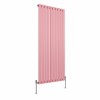 Karlstad 1600 x 682mm Rose Clair Pink Single Flat Panel Vertical Designer Radiator
